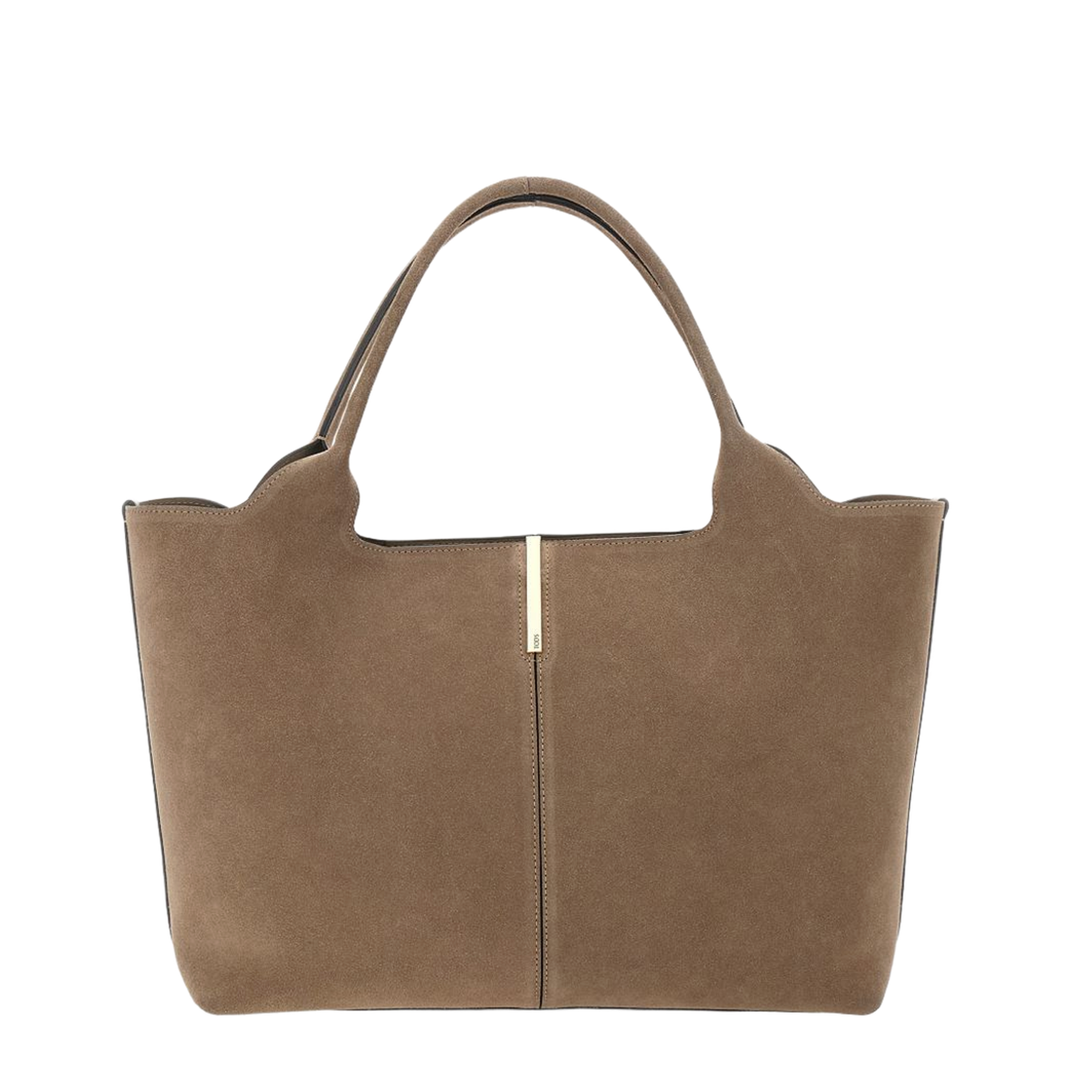 Medium Small Suede Shopping Bag - Beige - Image 1