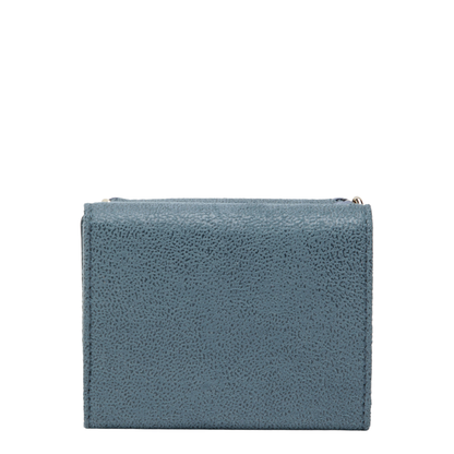 Light Blue Falabella Trifold Wallet With Chain - Image 2