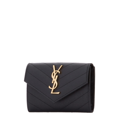 Cassandre Matelassé Small Leather Wallet - Gold - Image 2