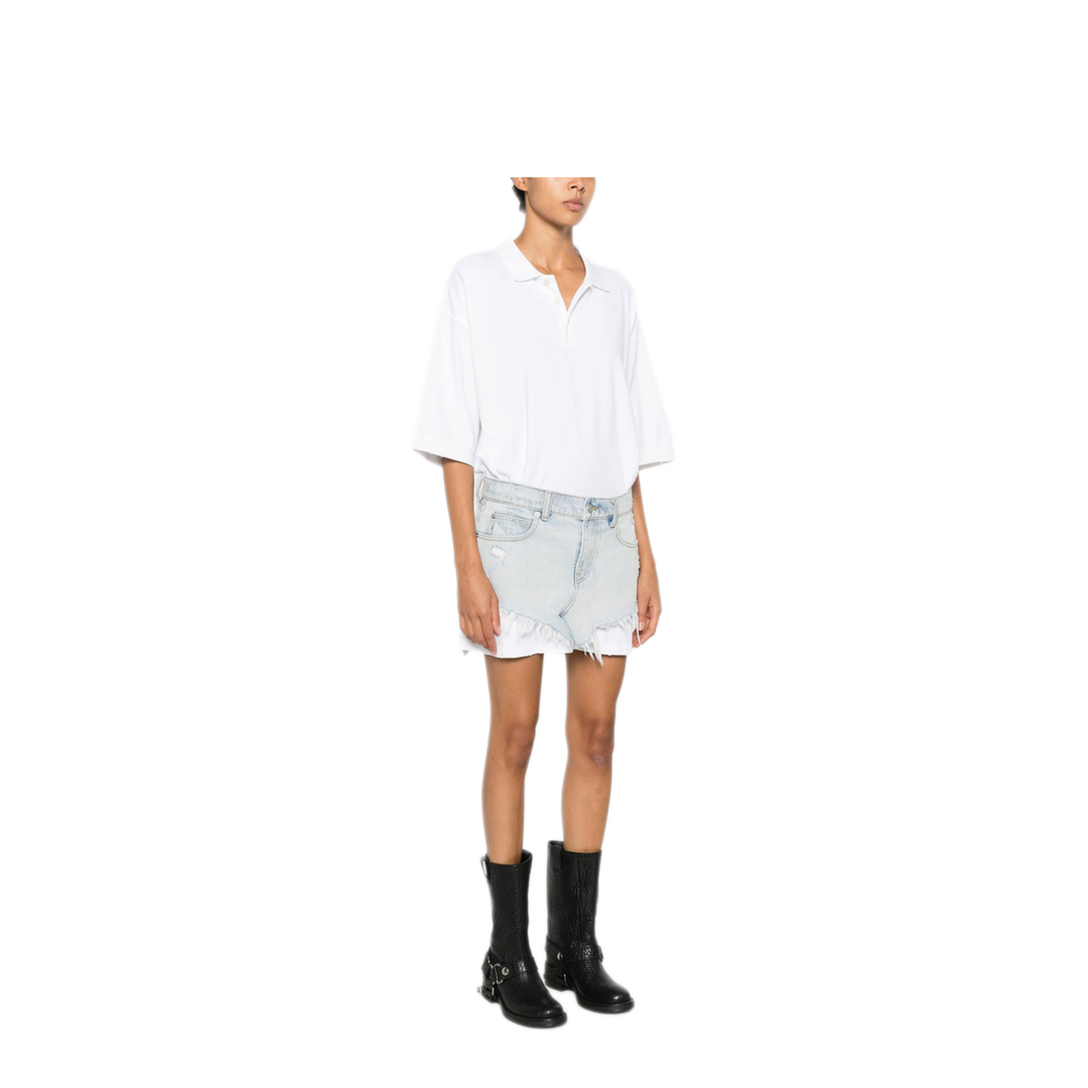 Pre-Styled Denim Polo Dress - Image 4