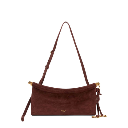 Le Click Small Suede Goatskin Shoulder Bag - Brun - Image 1