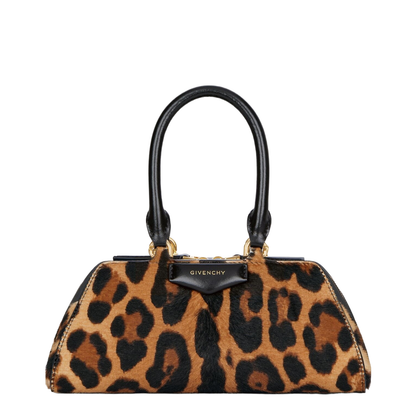 Mini Antigona East-West Bag in Leopard Pony Effect Leather - Image 1