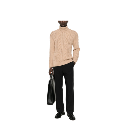 Cable-Knit Roll-Neck Cashmere Sweater - Image 5
