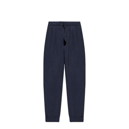 Pierre Cotton-linen Pants In Blue - Image 1