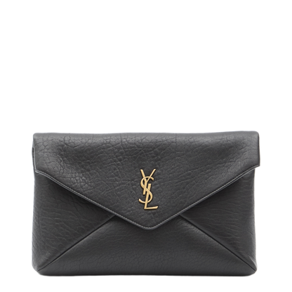Pouch On Chain In Lambskin In Black - Image 1