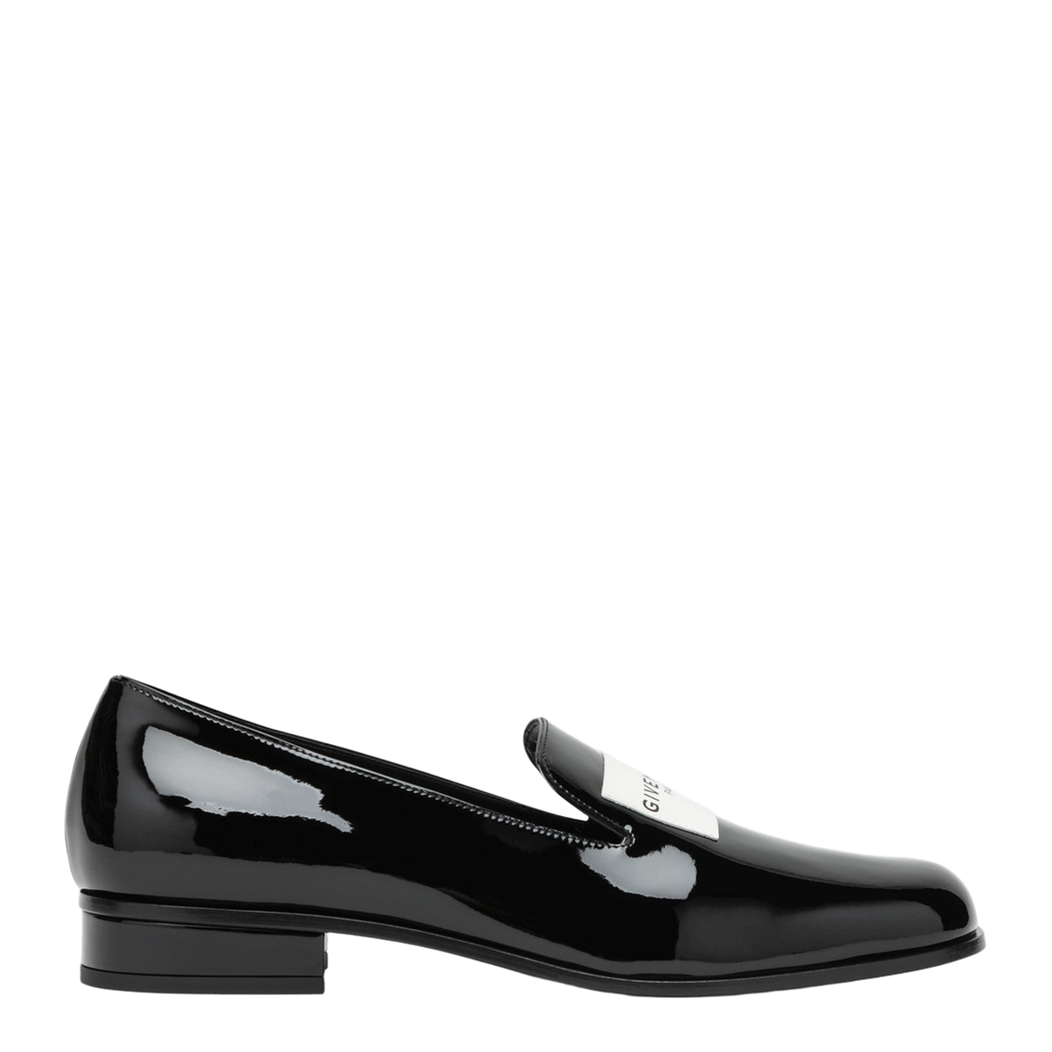 Black Patent Leather Tuxedo Loafers - Image 1