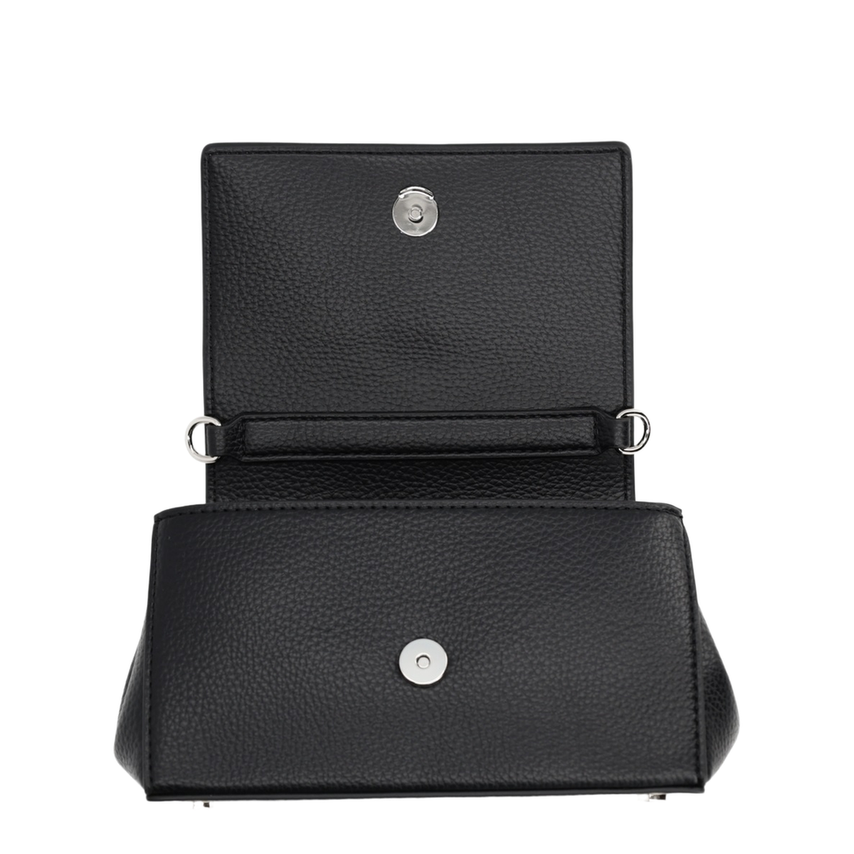 Hazel Small PU Shoulder Bag - Black - Image 4