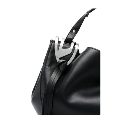 Knot-D Medium Polyurethane Top-Handle Bag - Black - Image 3