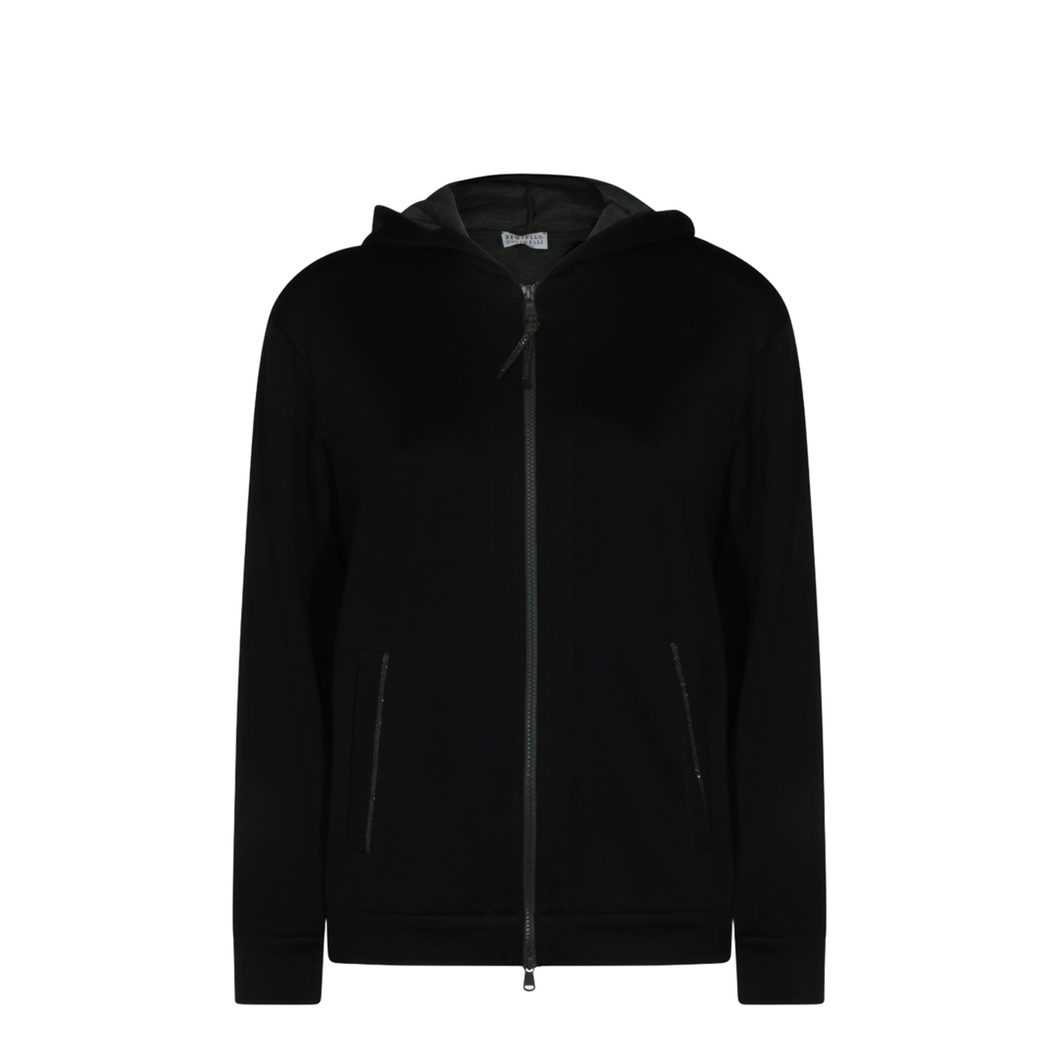 Cotton and Silk Interlock Hooded Topwear - Image 2