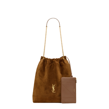 Jamie Large Suede Bucket Bags - Brown - Image 2