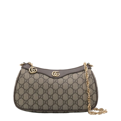 Ophidia Mini Leather Bag - Brown - Image 1