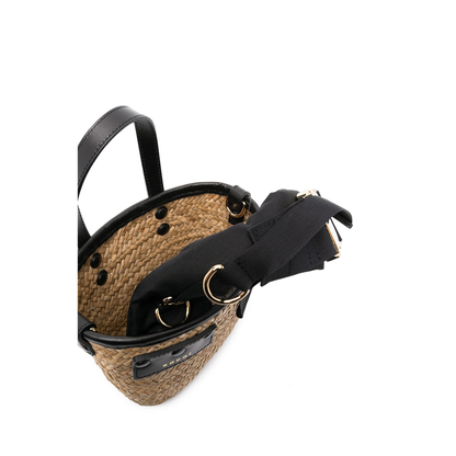 Hybrid Marche Small Raffia Crossbody - Natural/Black - Image 2