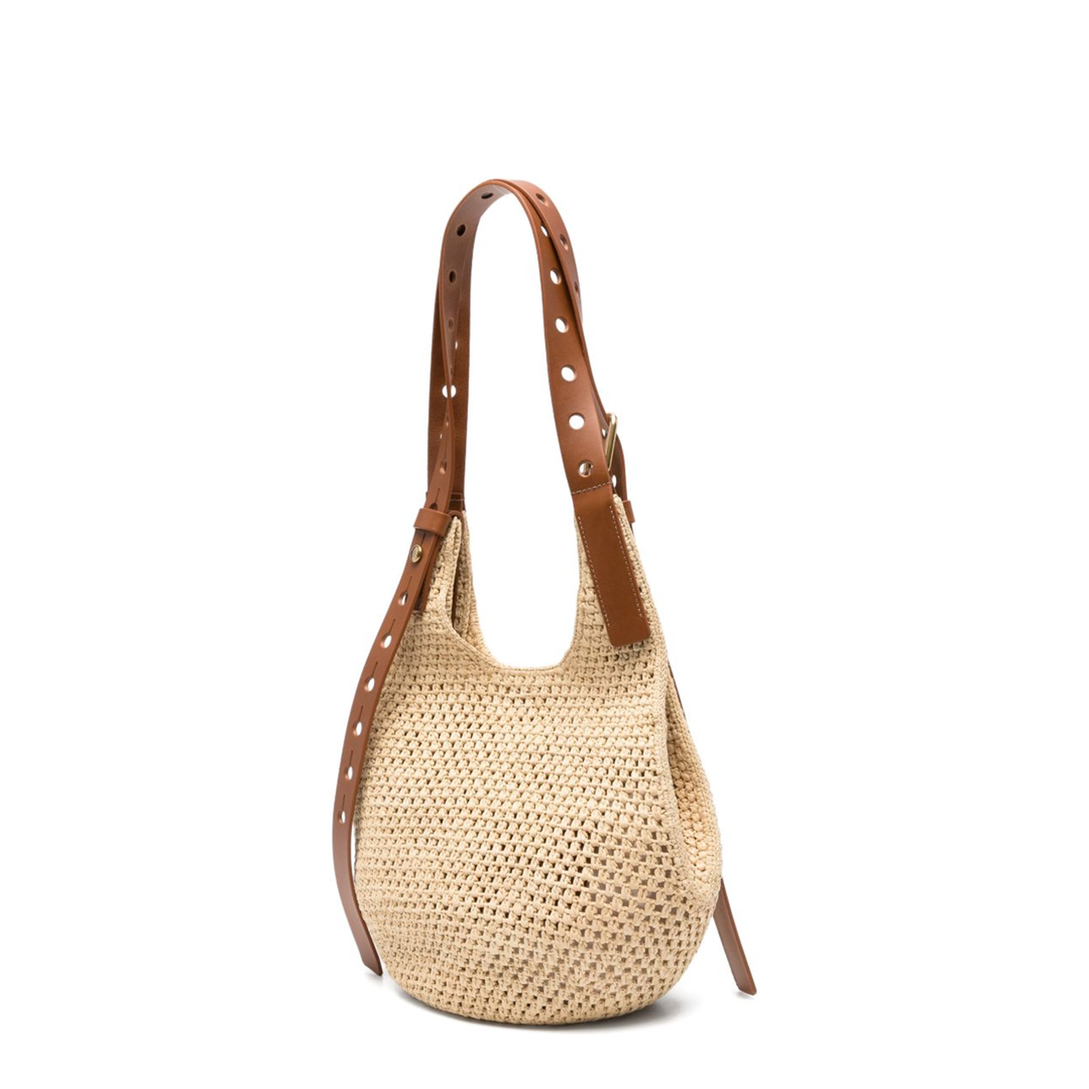 Paula’s Ibiza Small Raffia Hobo - Raffia - Natural/Tan - Image 3