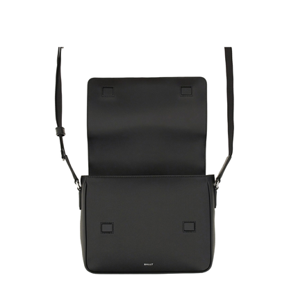 Mythos Recycled Bovine Leather Crossbody Bag - Black - Image 6