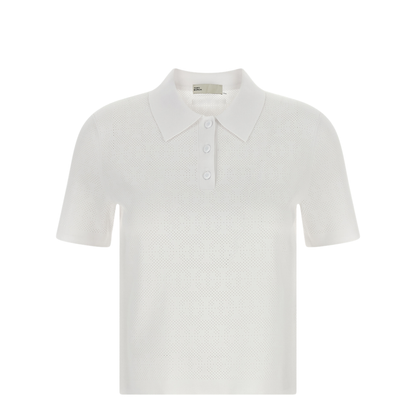 Pointelle Viscose Polo Shirt - Image 1