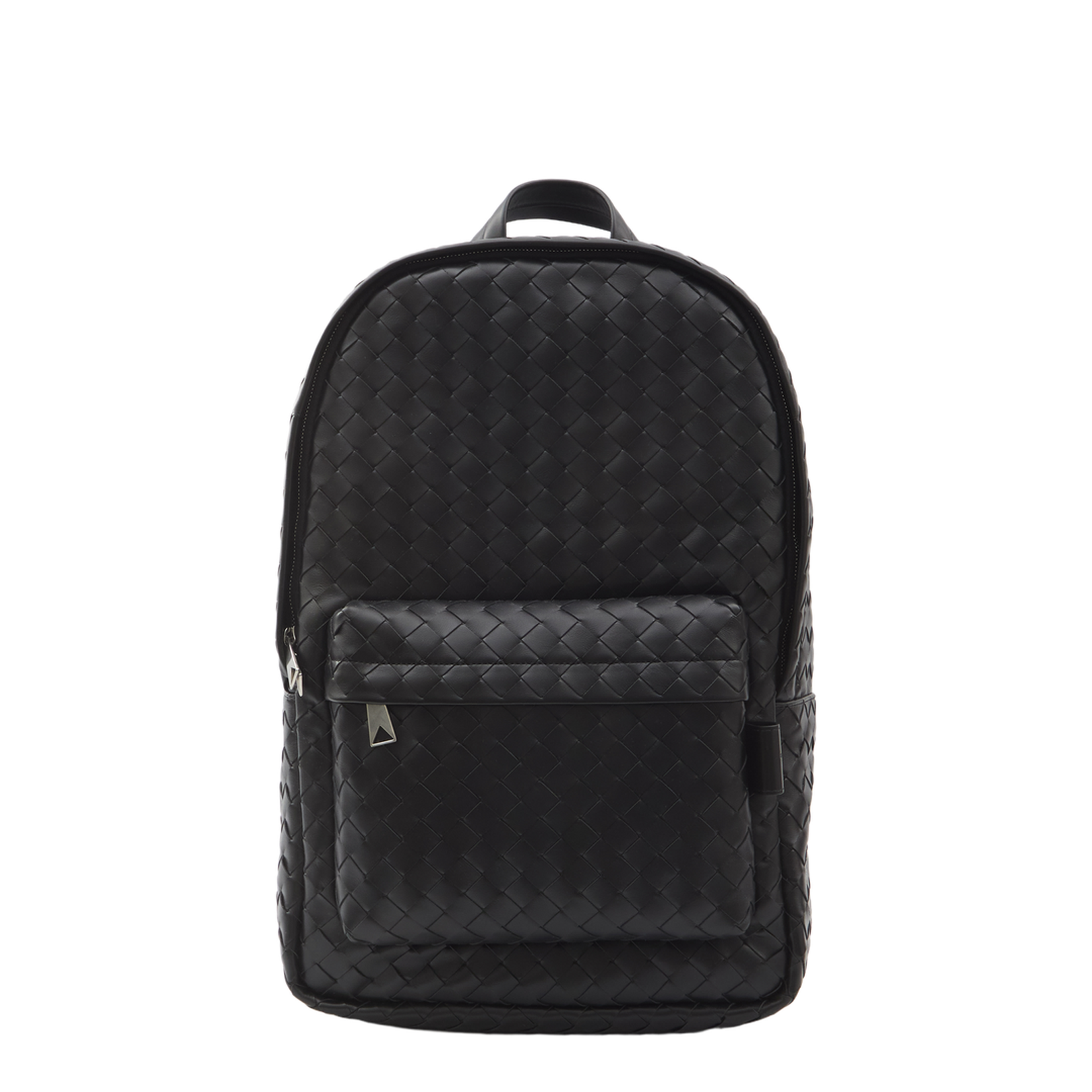 Intrecciato small Leather Backpack - Black - Image 1