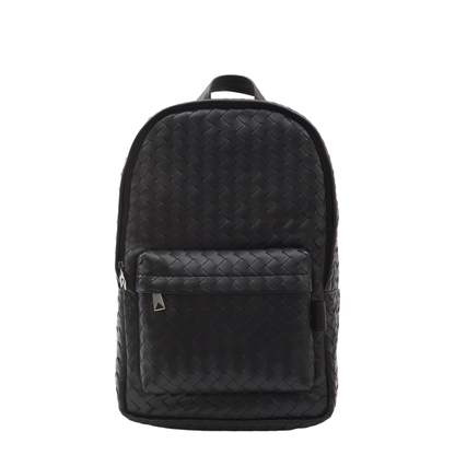 Intrecciato small Leather Backpack - Black - Image 1
