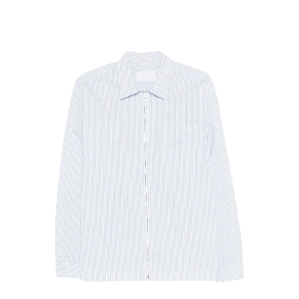 Striped Shirt With Full Zip - Image 1