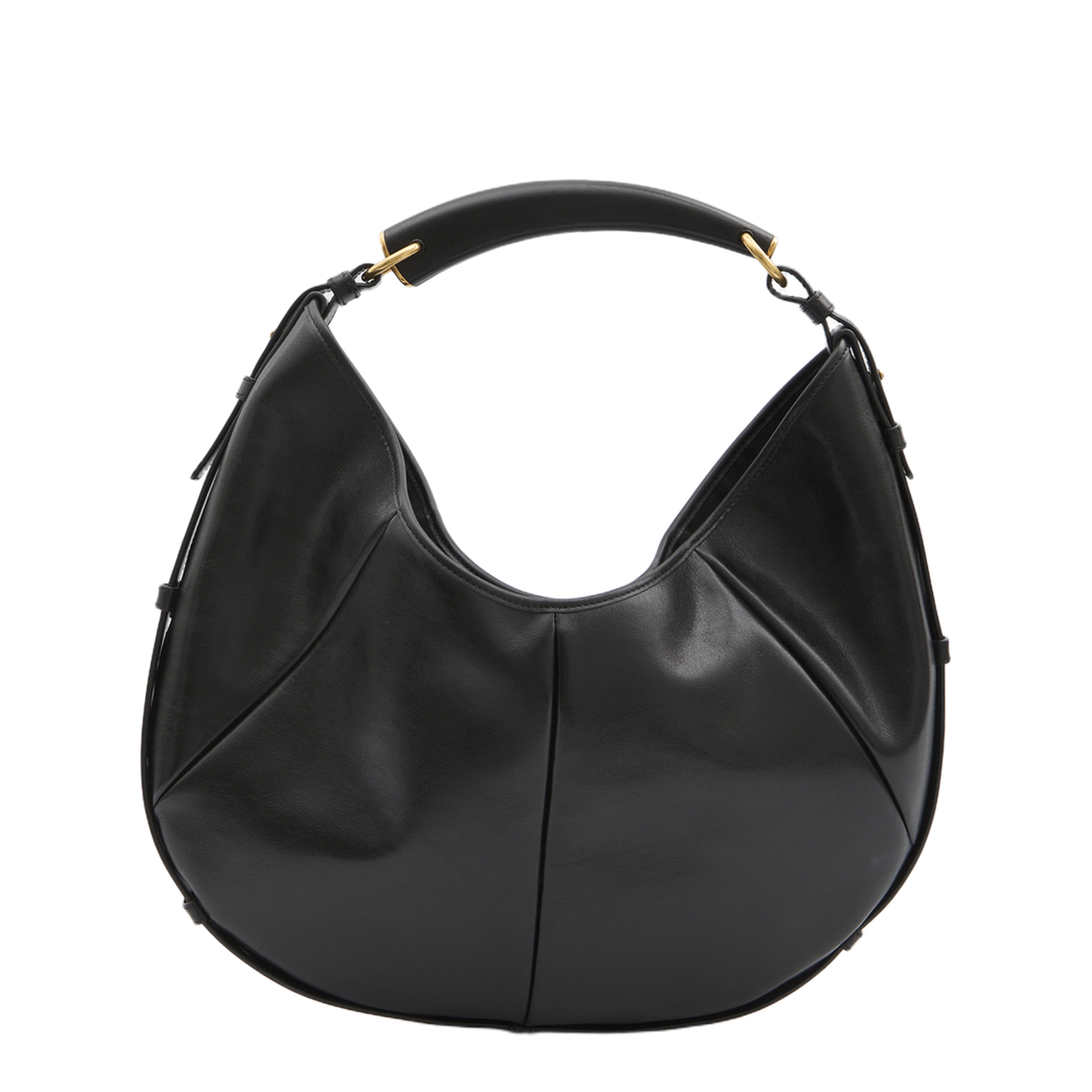 Mombasa Medium Padded Calfskin Hobo Bag - Black - Image 1