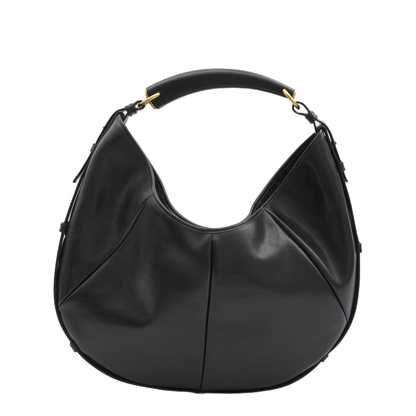 Mombasa Medium Padded Calfskin Hobo Bag - Black - Image 1