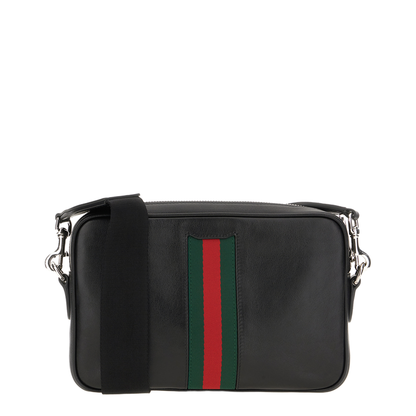Web Trademark Small Crossbody Bag - Black - Image 3