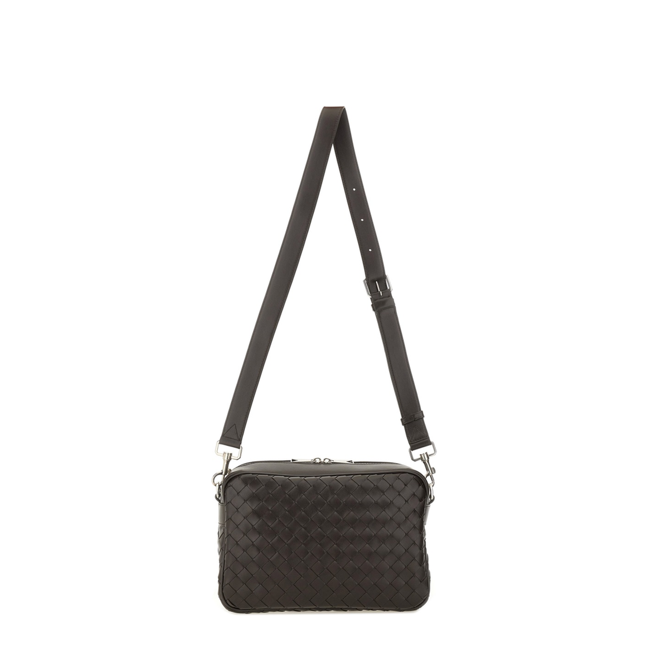 Intrecciato Leather Shoulder Bags - Brown - Image 3