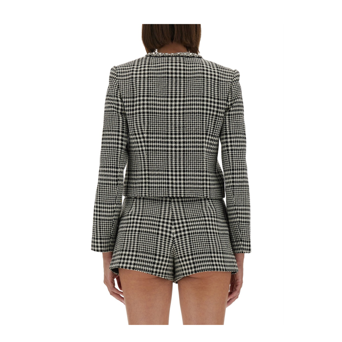 Houndstooth Jacket With Crystals - Image 3
