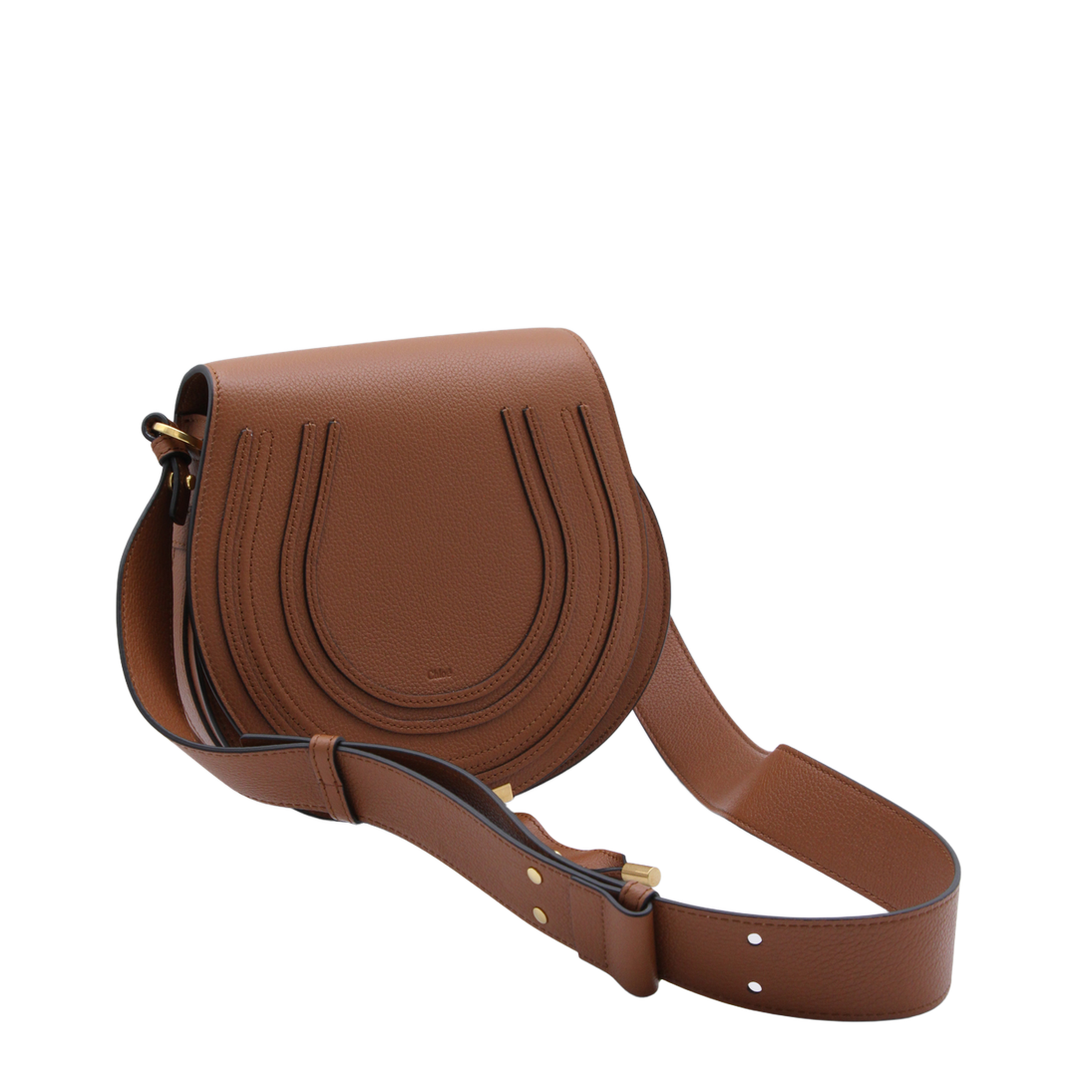Marcie Calfskin Saddle Bag - Tan - Image 4