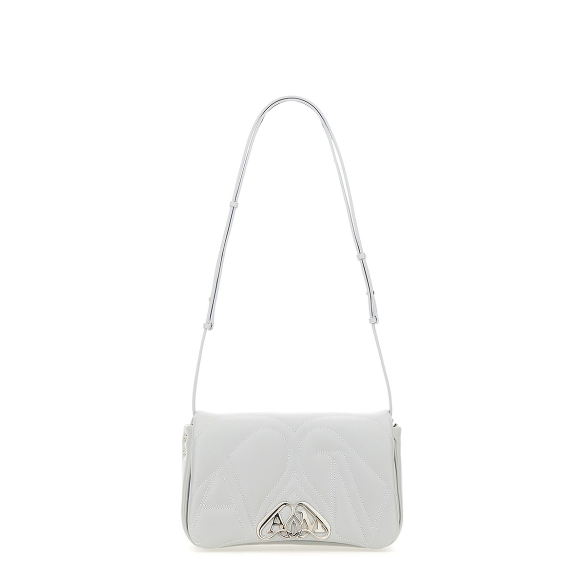 Seal Small Lambskin Shoulder Bag - Light Blue - Image 3