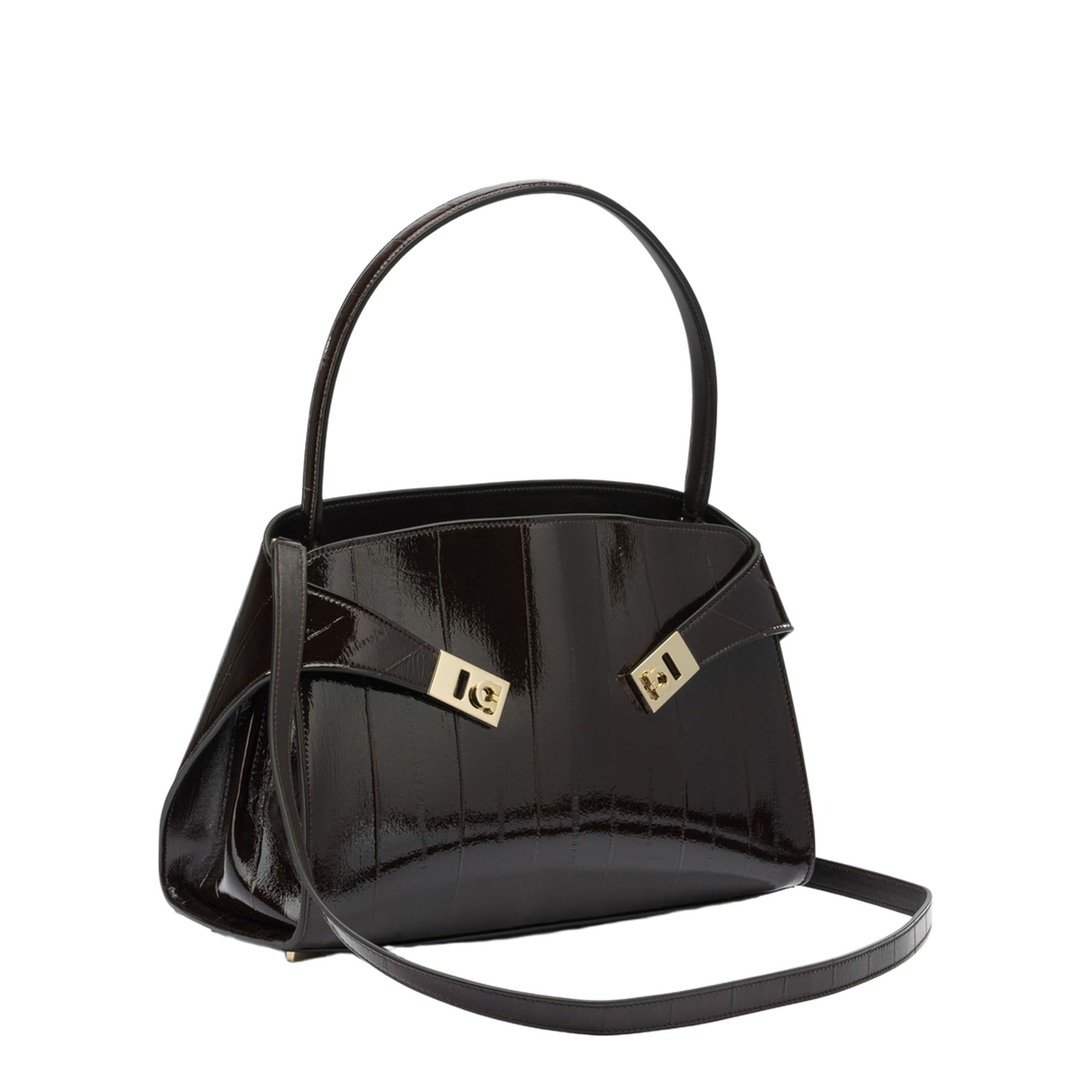 Hug Soft Medium Suede Shoulder Bag - Dark Brown - Image 2