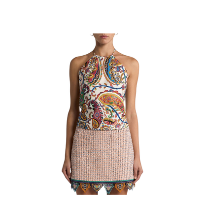 Paisley Print Silk Top - Image 4