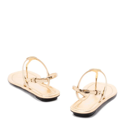 Patent Leather Flat Thong Sandals - Image 5