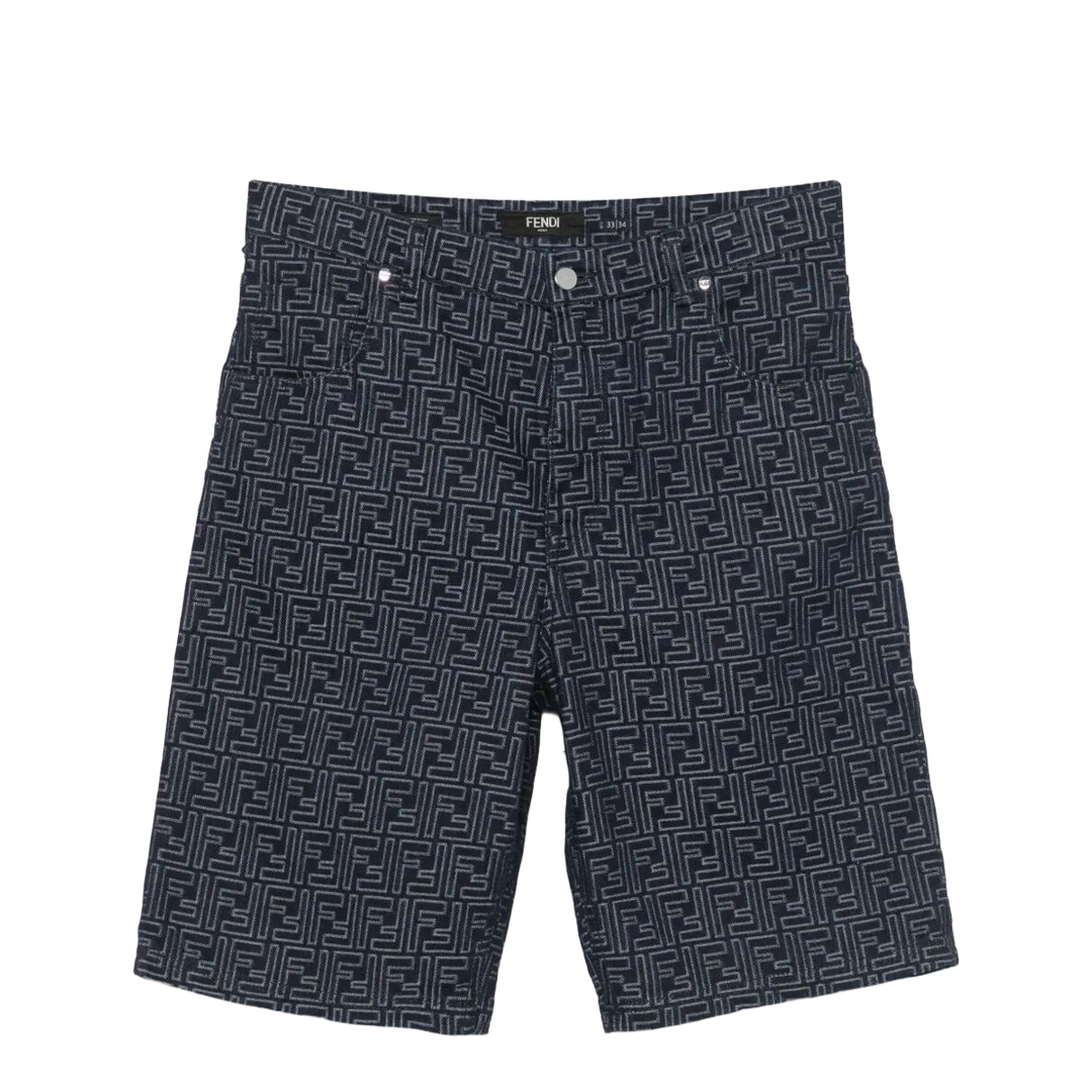 Jacquard Denim Shorts - Image 1