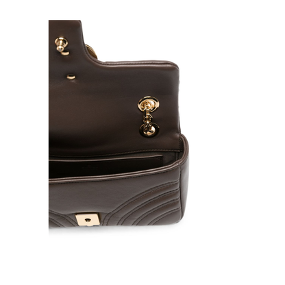 GG Marmont Small Matelassé Nappa Leather Shoulder Bag - Dark Taupe - Image 5