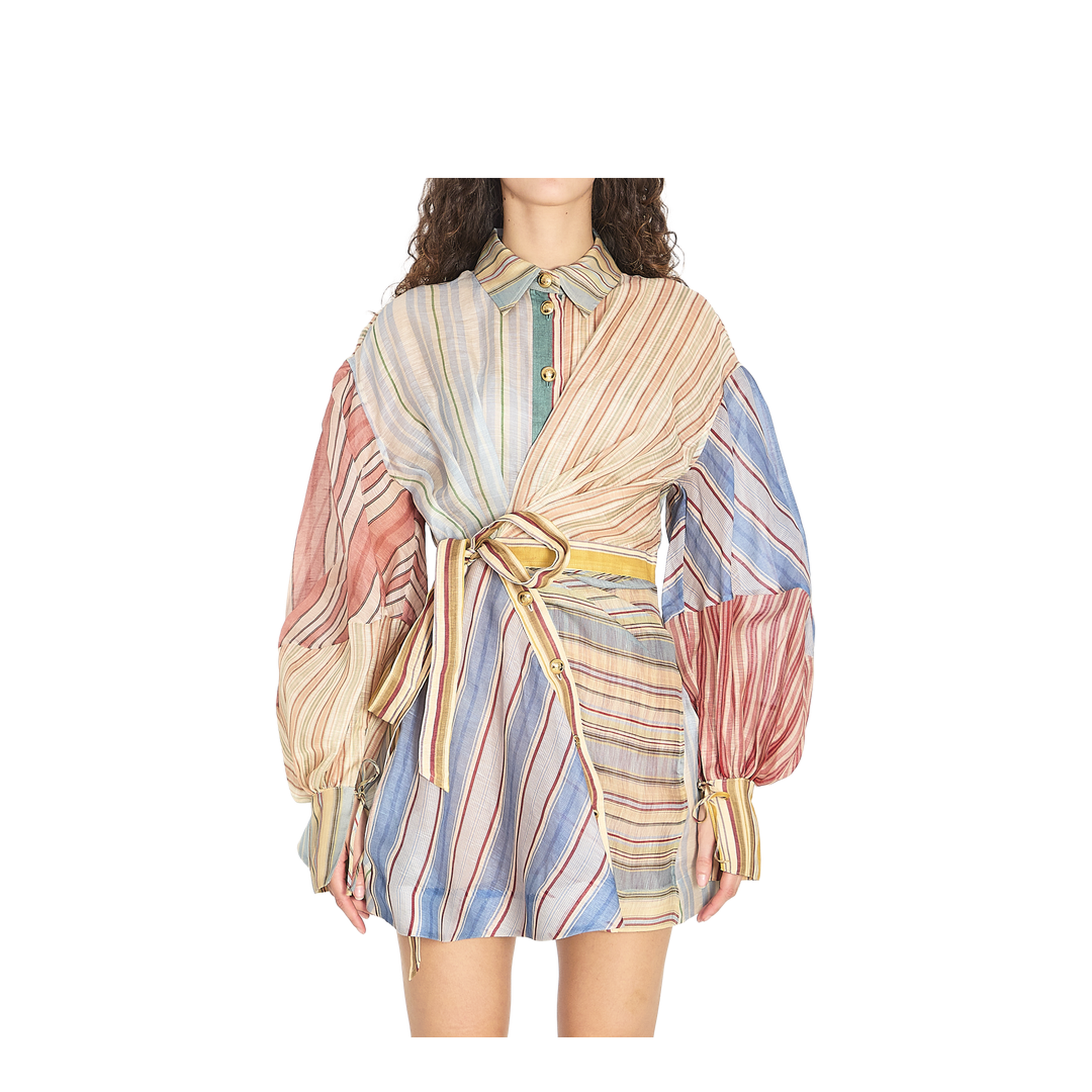 Rebellion Striped Mini Dress Spliced Stripes - Image 1