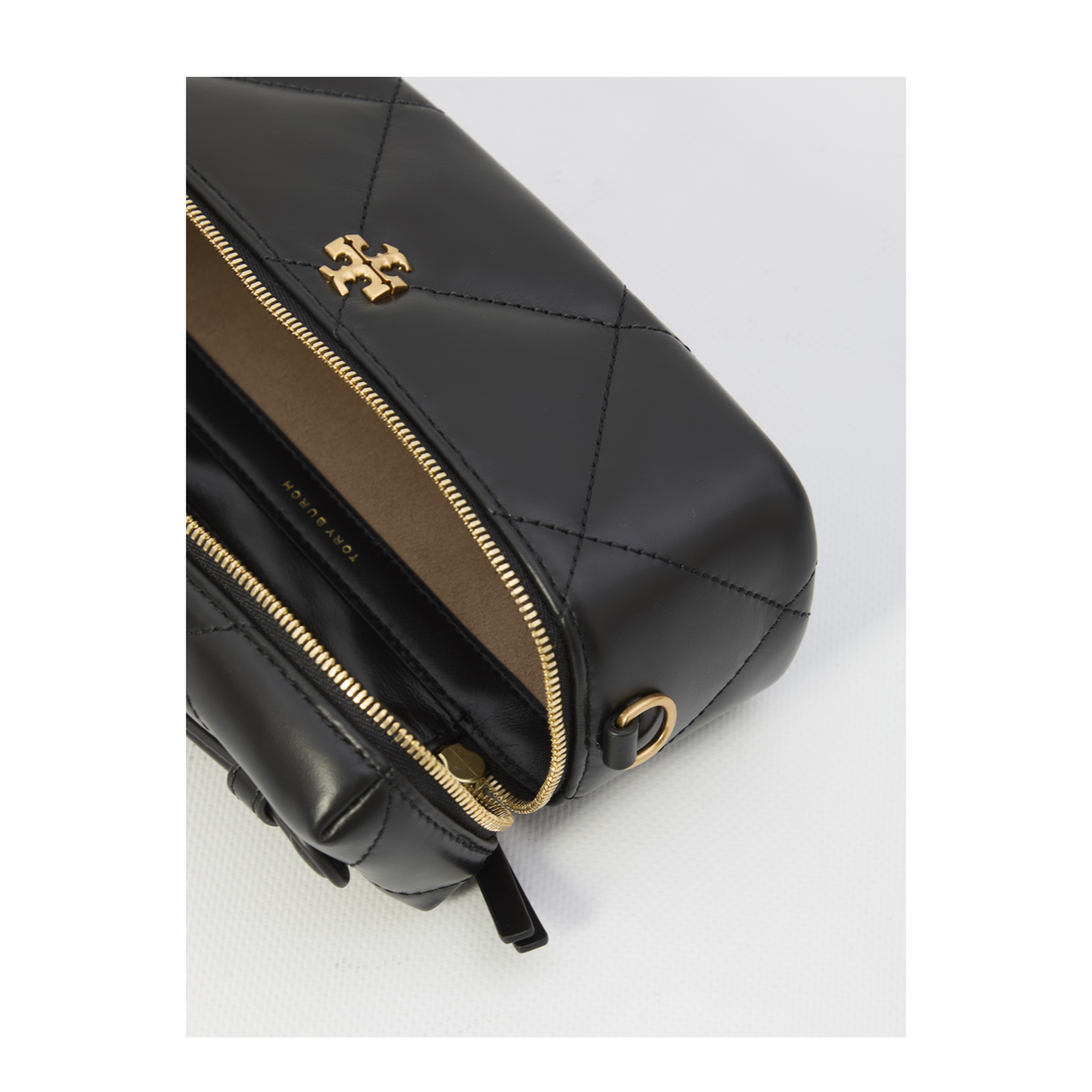 Kira Diamond Quilt Vanity Case - Black - Image 4