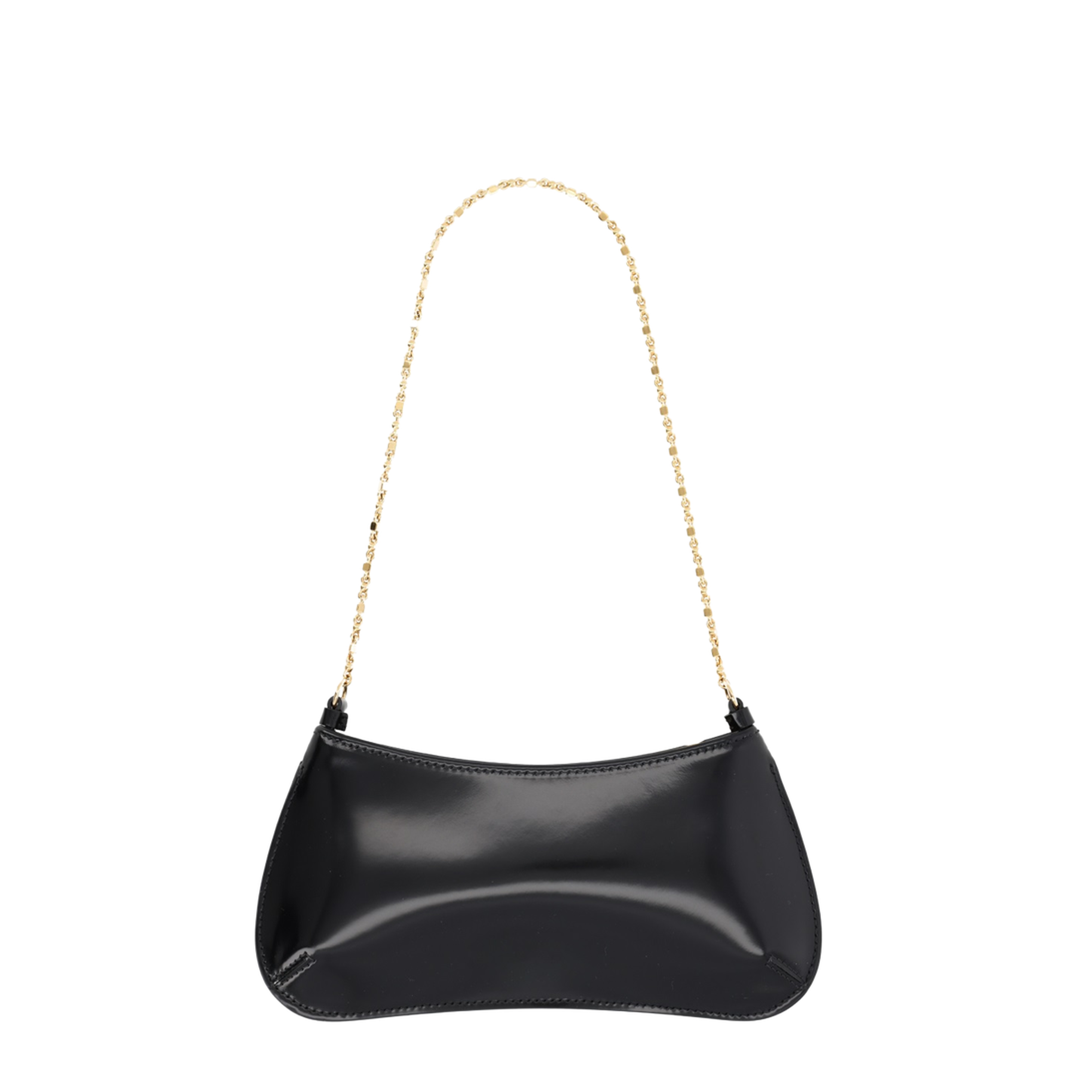 Le Petit Bisou Chaîne Calf Leather Shoulder Bag - Black - Image 3