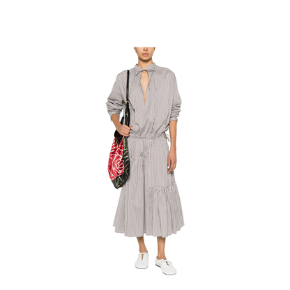 Striped Silk-Blend Long Dress - Image 5