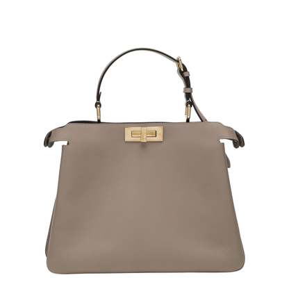 Peekaboo Leather Top Handle Bags - Beige - Image 2