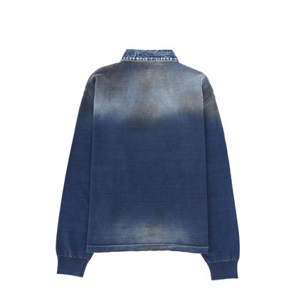 Polo Shirt with Denim Effect - Image 2
