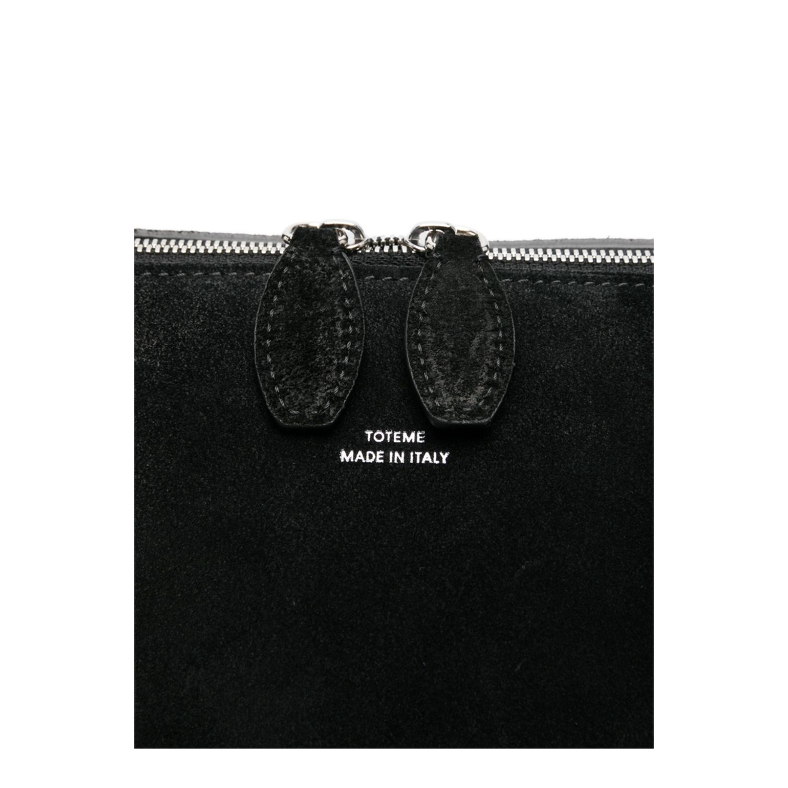 Suede Leather Tote Bag in Black - Image 3