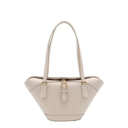 Capri Coffa Calfskin Top-Handle Bag - Avorio - Image 2