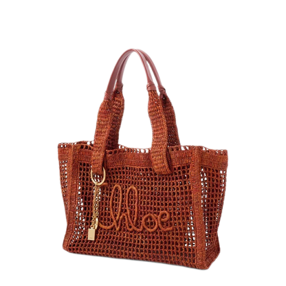 Summer Banana Raffia Tote Bag - Clay Brown - Image 3