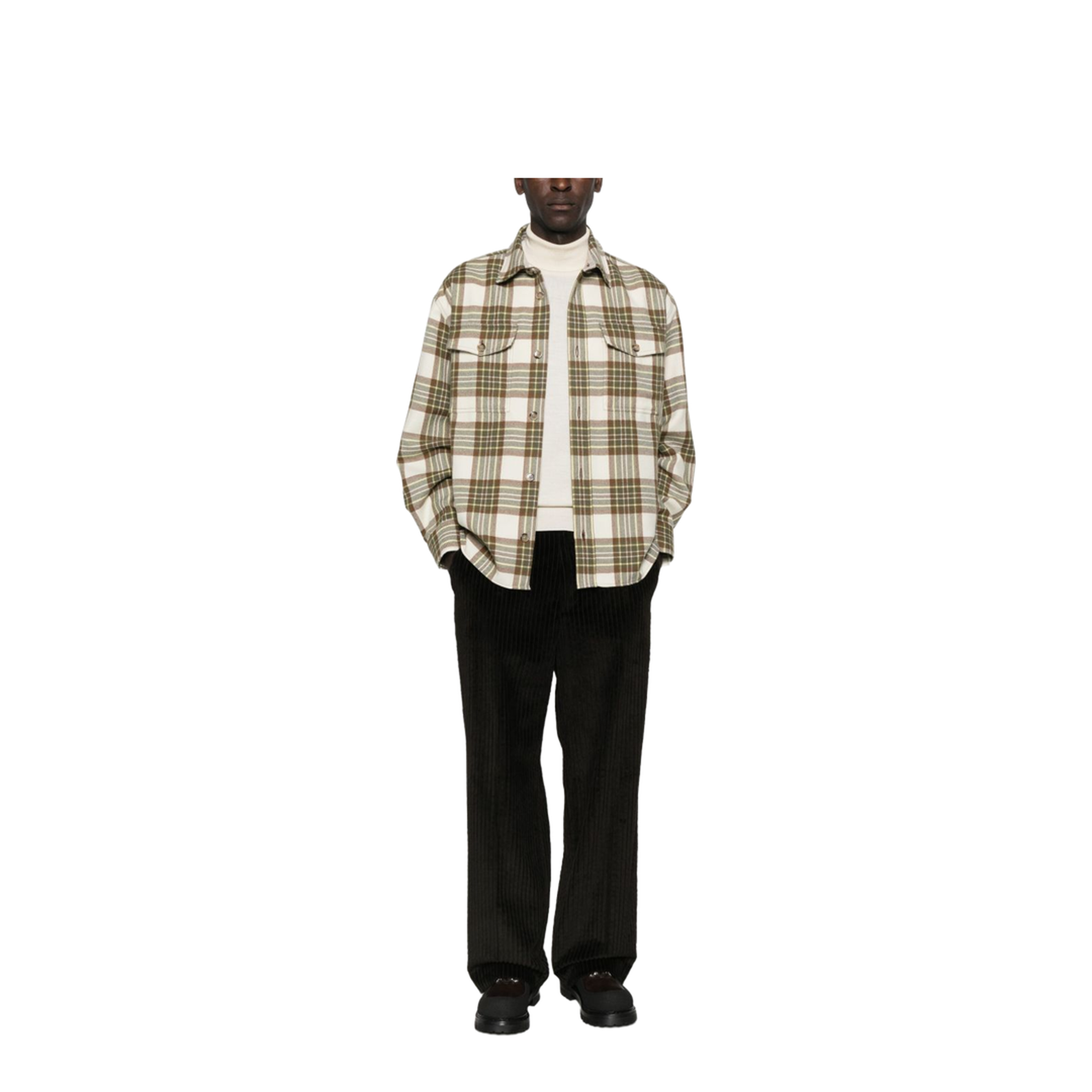 Wool Checked Overshirt - Image 3