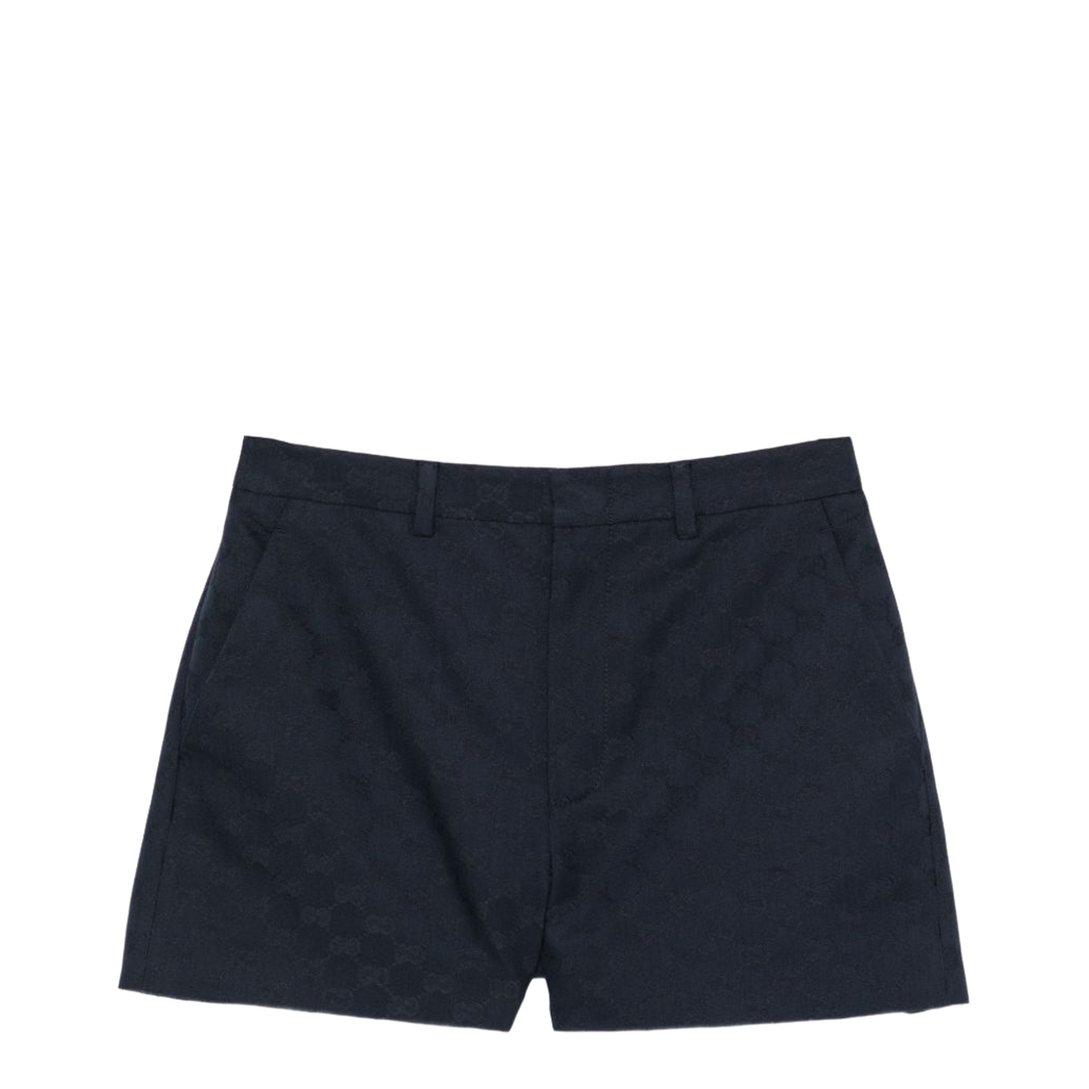 Blue Gg Cotton Gabardine Shorts - Image 1