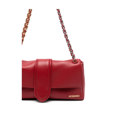 Lamb Leather Shoulder Bag - Black - Image 8
