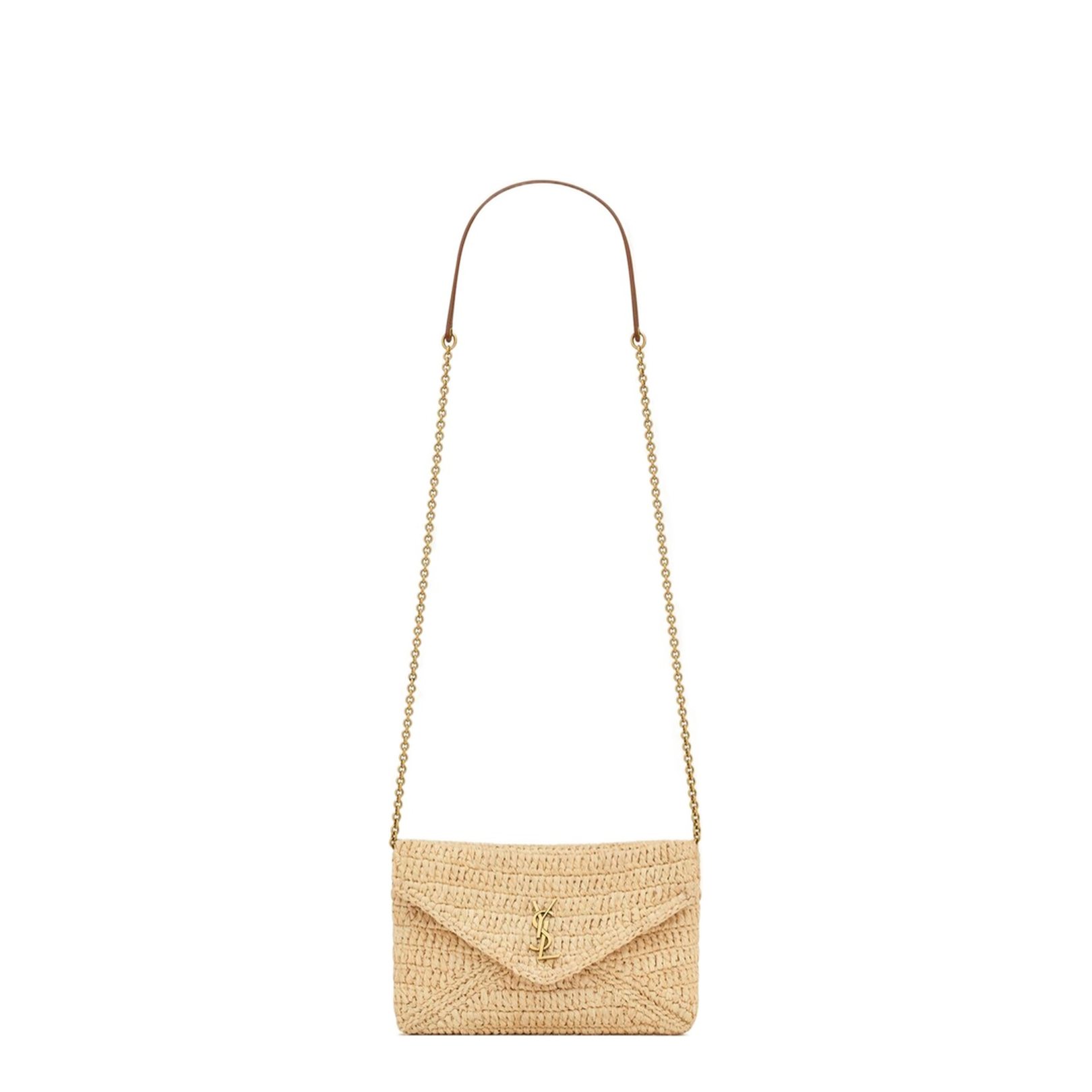 Cassandre Chain Pouch in Raffia - Image 1