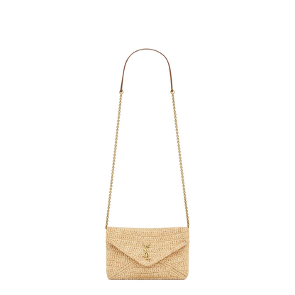 Cassandre Chain Pouch in Raffia - Image 1