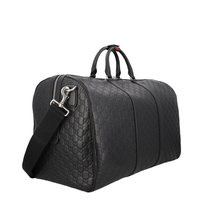 Large Duffle Bag in Black Leather - Image 2