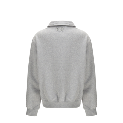 Sweatshirt With Oblique Zip Closure - Image 2